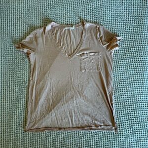 Women's V-Neck Tan Top